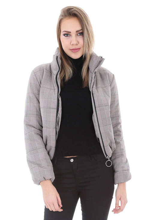 5079 Desenli Şişme Mont