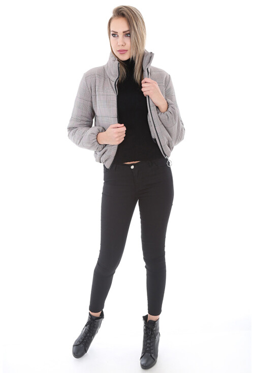5079 Desenli Şişme Mont