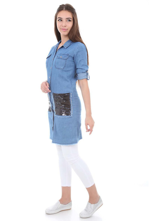 5584 Payet Cepli Kot Tunik