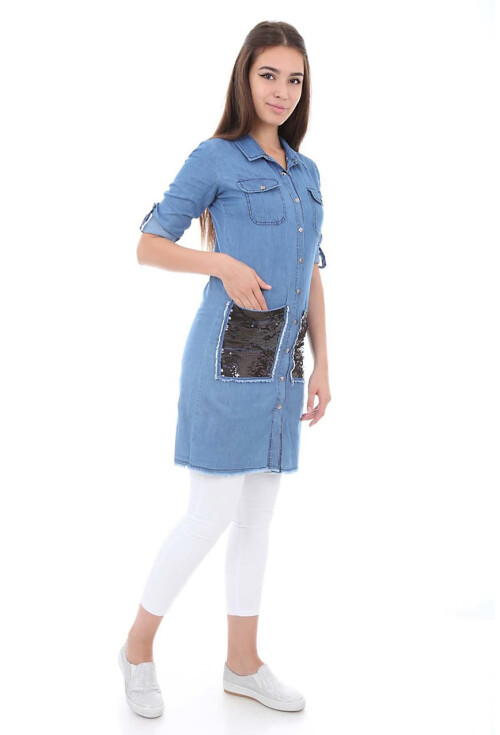 5584 Payet Cepli Kot Tunik