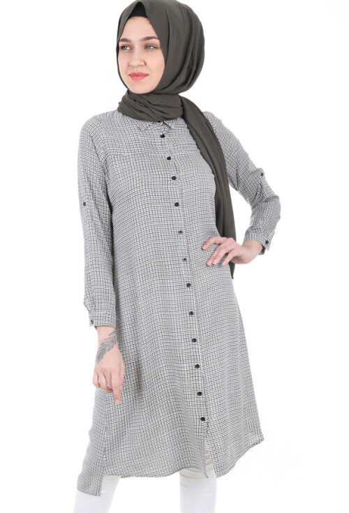 5655 Çizgili Tesettür Tunik