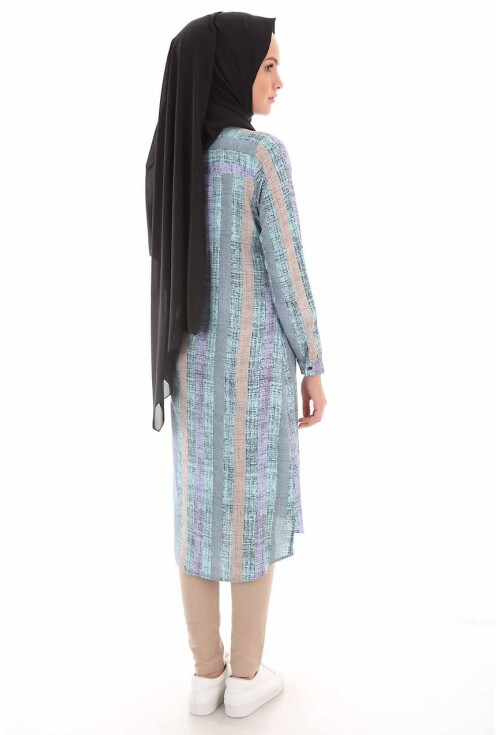 5655 Çizgili Tesettür Tunik