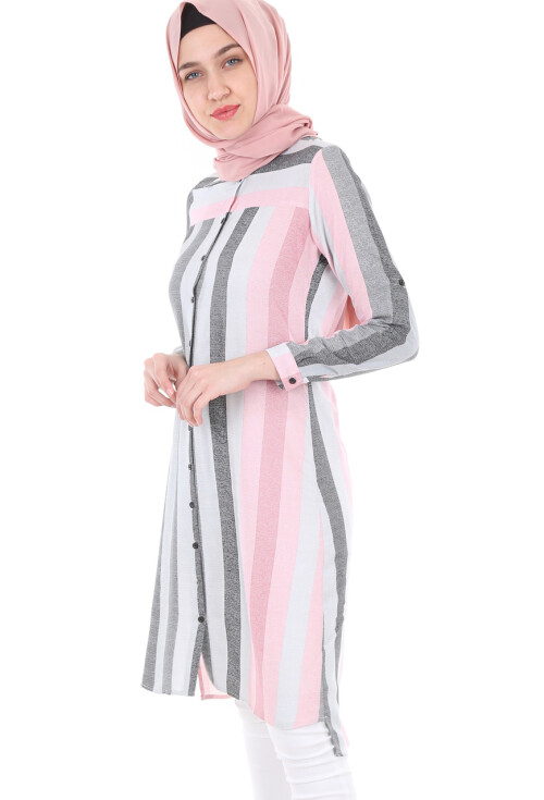 5655 Çizgili Tesettür Tunik