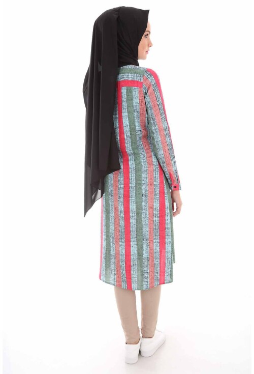 5655 Çizgili Tesettür Tunik