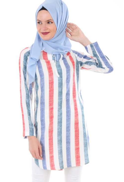 5694 Önü Bağcıklı Tesettür Tunik