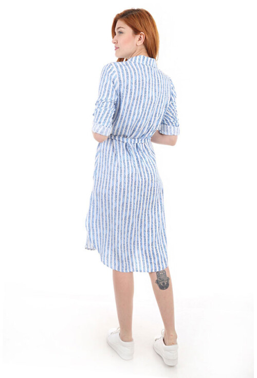 5708 Bel Kuşak Çift Cepli Tunik