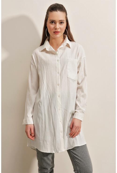 5884 Long Woven Shirt