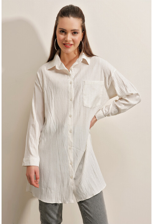 5884 Long Woven Shirt