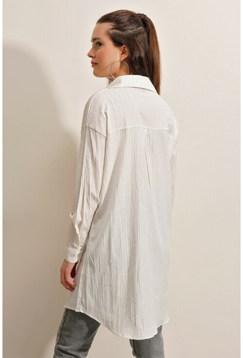 5884 Long Woven Shirt