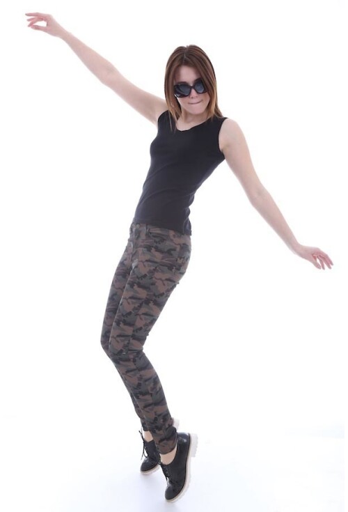 6363 Kamuflaj Dar Paça Pantolon
