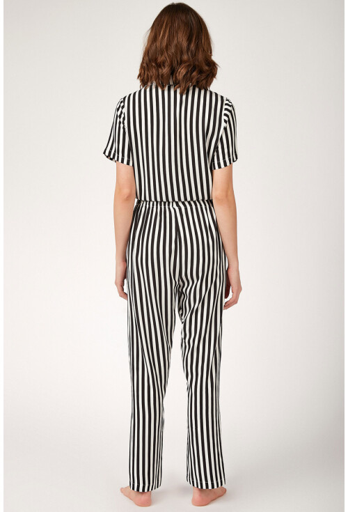 6471 Desenli Viskon Pijama Takımı