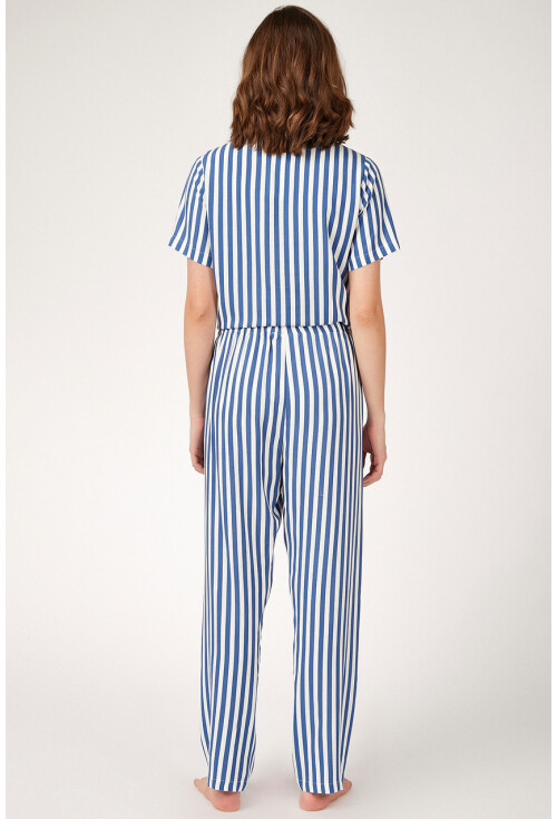6471 Desenli Viskon Pijama Takımı