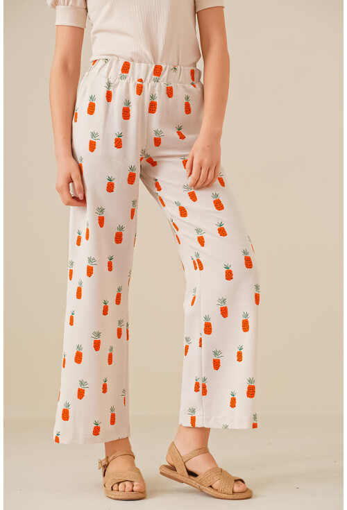 6554 Desenli Bol Paça Pantolon