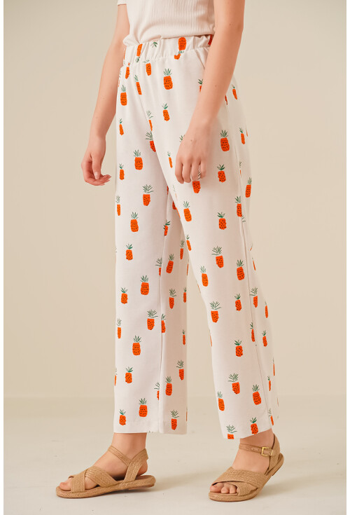 6554 Desenli Bol Paça Pantolon