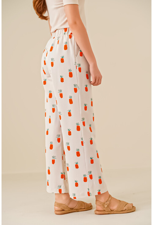 6554 Desenli Bol Paça Pantolon
