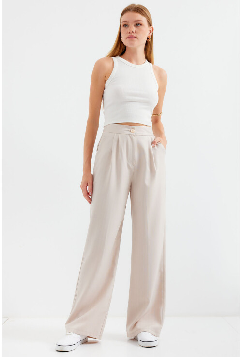 6638 High-Waist Palazzo Pants