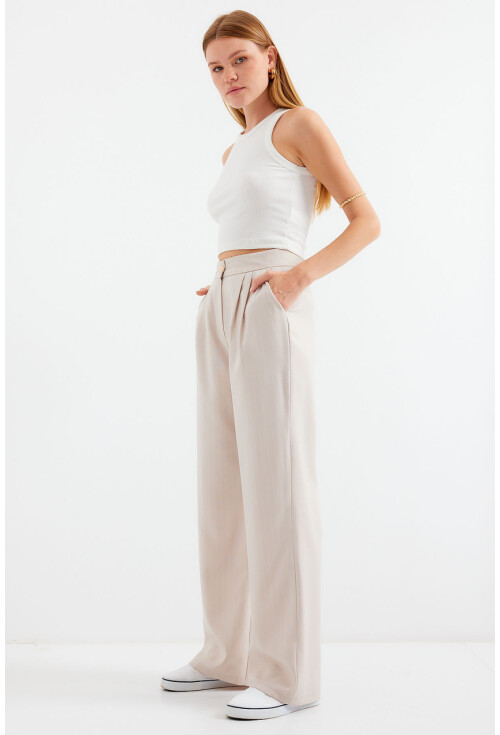 6638 High-Waist Palazzo Pants