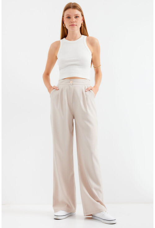 6638 High-Waist Palazzo Pants