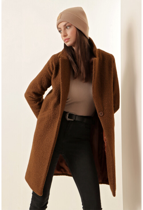 9082 Oversize Kaşe Kaban