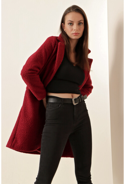 9082 Oversize Kaşe Kaban