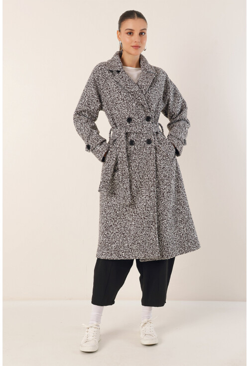 9120 Kruvaze Yaka Buklet Kaban