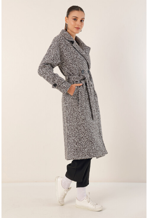 9120 Kruvaze Yaka Buklet Kaban