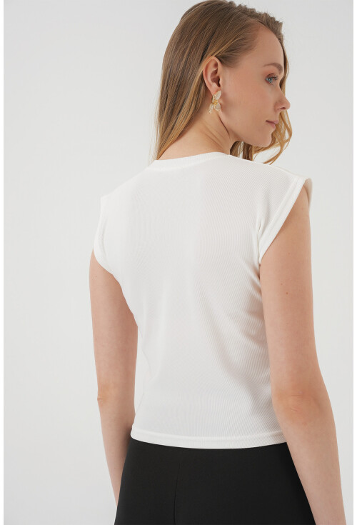 929 Kısa Kol Örme Bluz