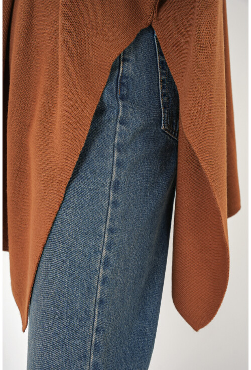 15783 Split Poncho Sweater