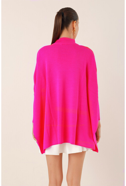 15783 Split Poncho Sweater