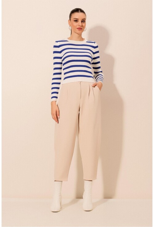 15838 Striped Knit Sweater