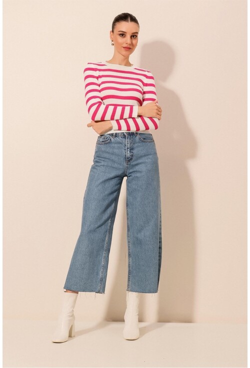 15838 Striped Knit Sweater