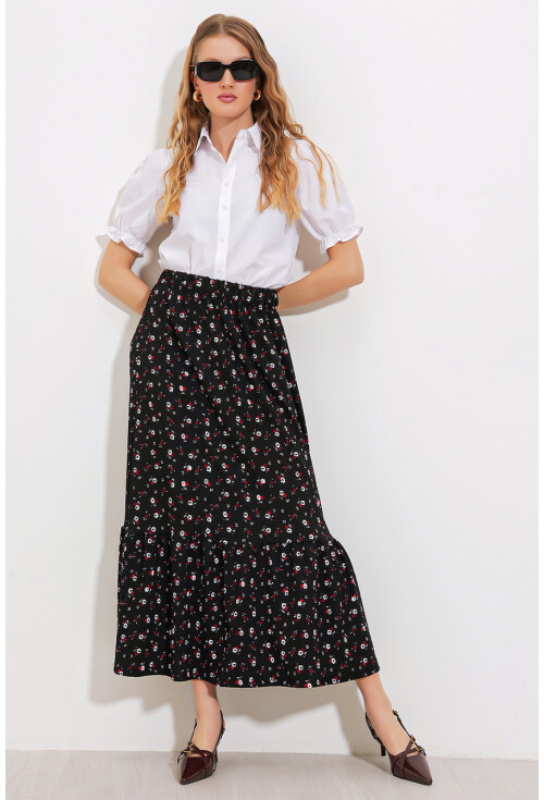 1886 Long Knit Skirt