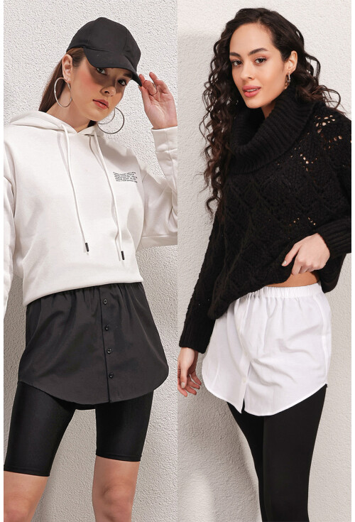 1888 Sweatshirt Ve Kazak Altı Gömlek Etek