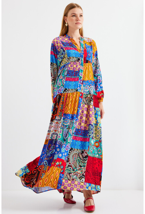2423 Authentic Patterned Dress
