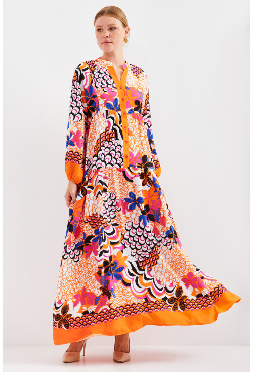 2423 Authentic Patterned Dress