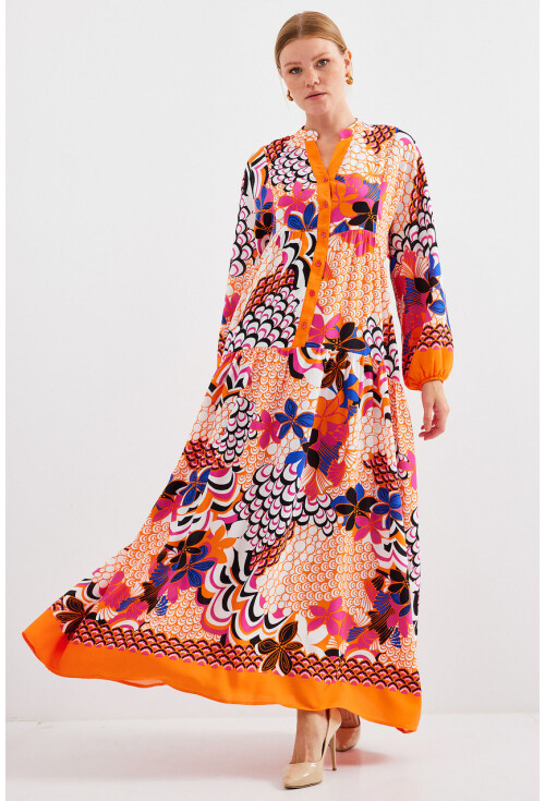 2423 Authentic Patterned Dress