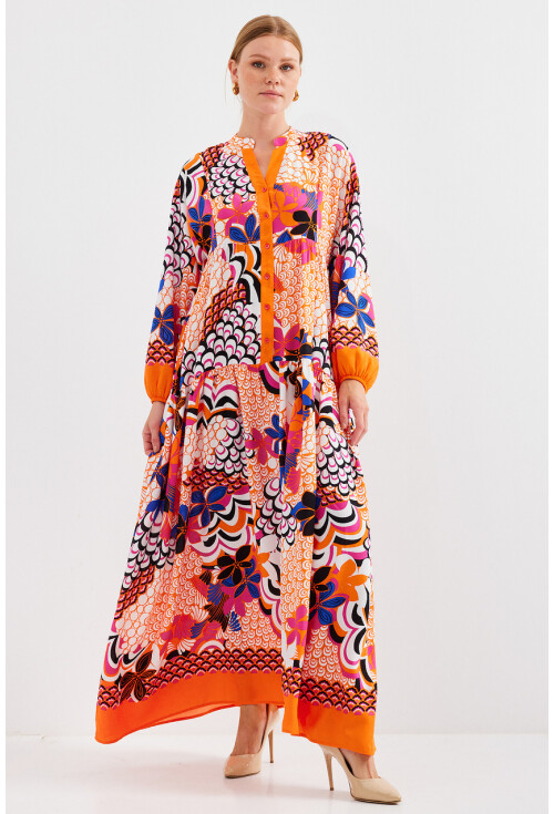 2423 Authentic Patterned Dress