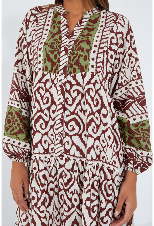 2423 Authentic Patterned Dress