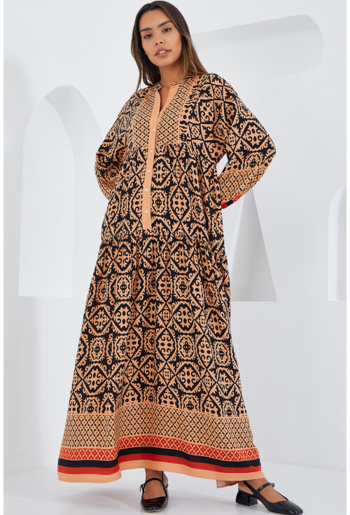 2423 Authentic Patterned Dress