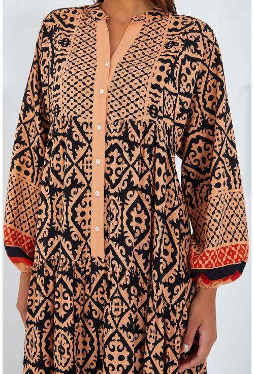 2423 Authentic Patterned Dress