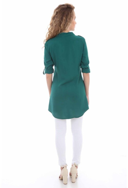 3422 Şerit Detaylı Tunik