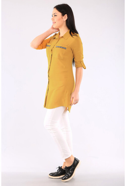 3422 Şerit Detaylı Tunik