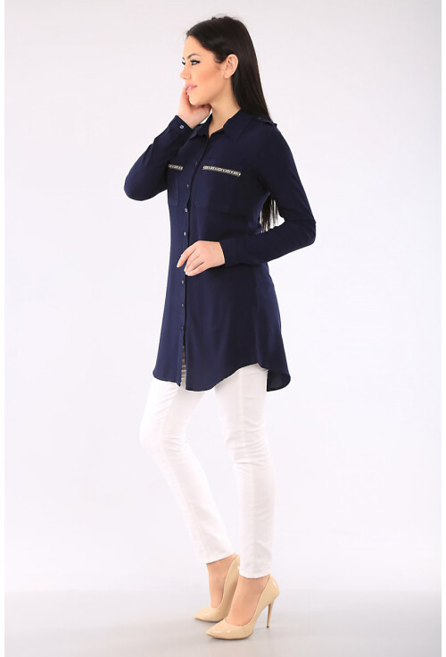3422 Şerit Detaylı Tunik