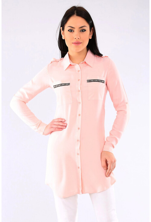 3422 Şerit Detaylı Tunik