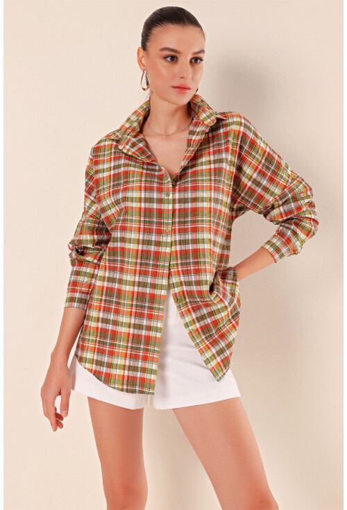 3900 Oversize Uzun Basic Gömlek