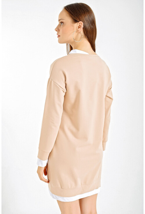 4179 Minimalist Baskılı Tunik