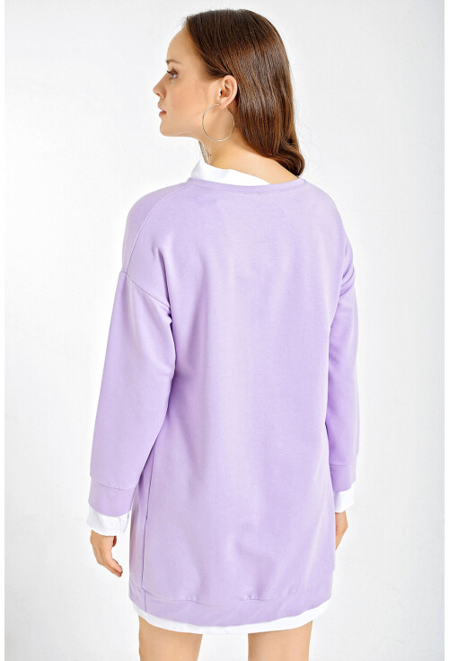 4179 Minimalist Baskılı Tunik