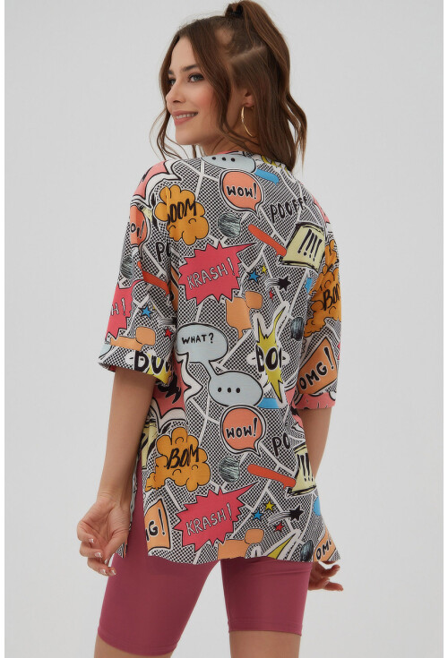 4283 Dijital Baskılı T-Shirt