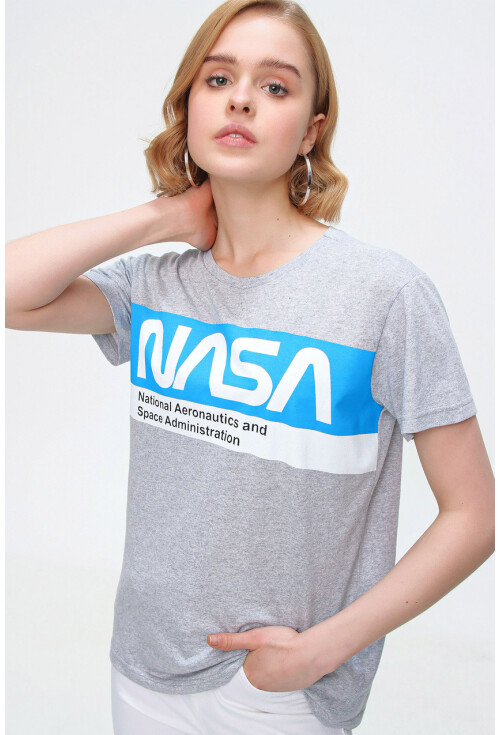 4286 Nasa Baskılı Tshirt