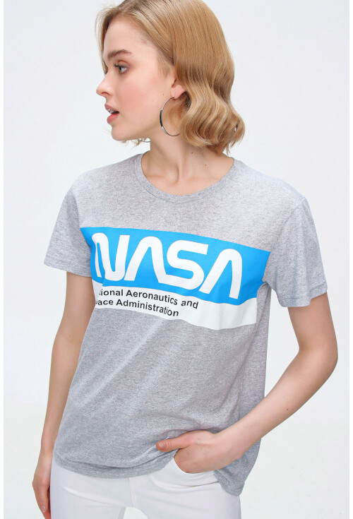 4286 Nasa Baskılı Tshirt